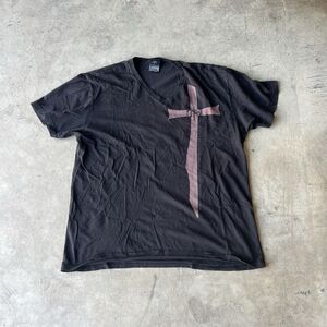 Vintage 2000s Not of This World Cross Graphic Shirt Size XL vneck y2k Rare Jesus